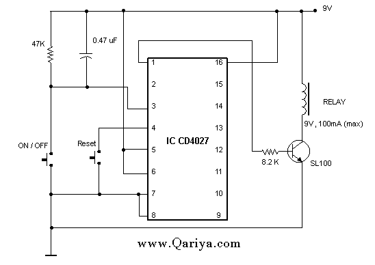 Single ON / OFF push button switch 