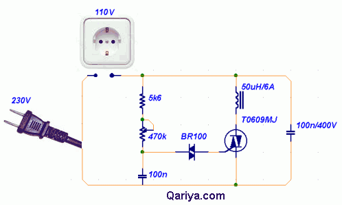 Dimmer 220 volt circuit