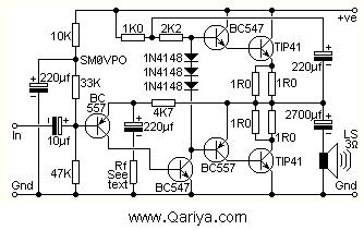 4 watt amplifier circuit